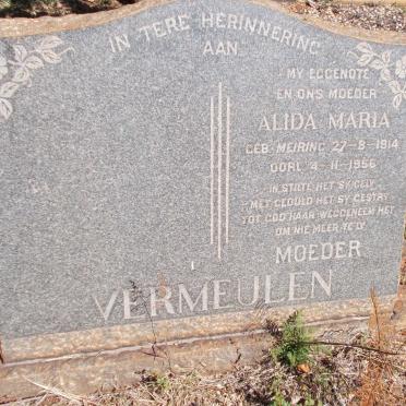 VERMEULEN Alida Maria nee MEIRING 1914-1956