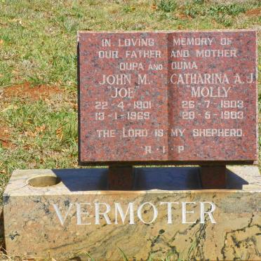 VERMOTER John M. 1901-1969 &amp; Catharina A.J. 1903-1983