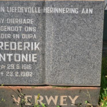 VERWEY Frederik Antonie 1916-1982