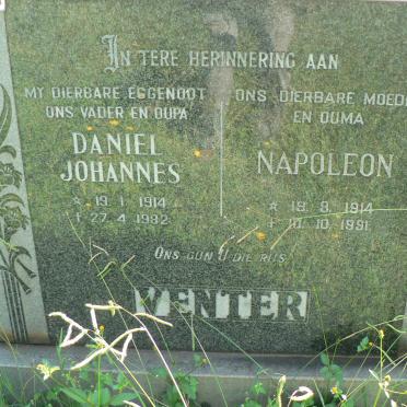 VENTER Daniel Johannes 1914-1982 &amp; Napoleon 1914-1991