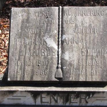VENTER Frederik Jacobus 1907-1966 &amp; Anna Sophia 1909-1971