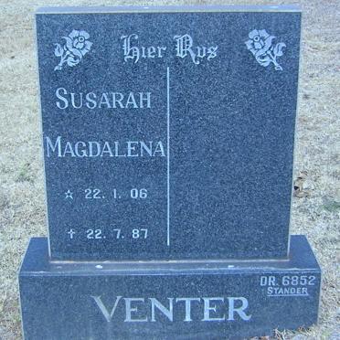 VENTER Susarah Magdalena 1906-1987