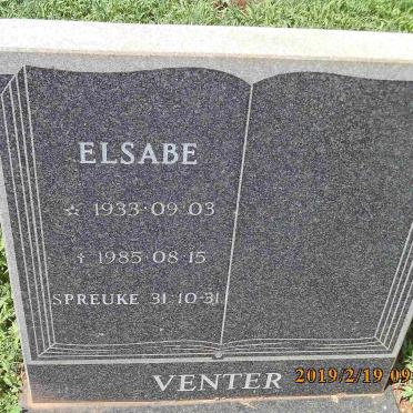 VENTER Elsabe 1933-1985