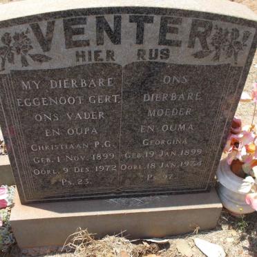 VENTER Christiaan P.G. 1899-1972 &amp; Georgina 1899-1974