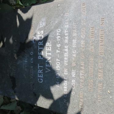 VENTER Gert Petrus 1907-1970