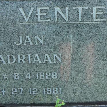 VENTER Jan Adriaan 1928-1981