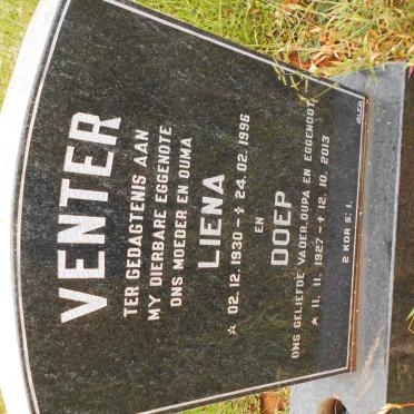 VENTER Doep 1927-2013 &amp; Liena 1930-1996