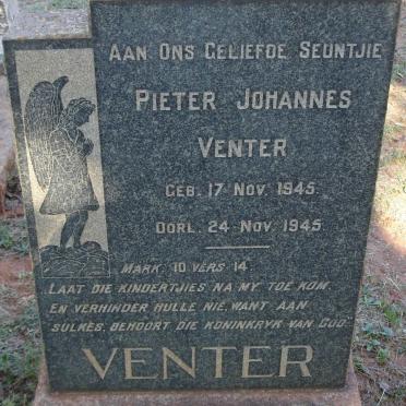 VENTER Pieter Johannes 1945-1945