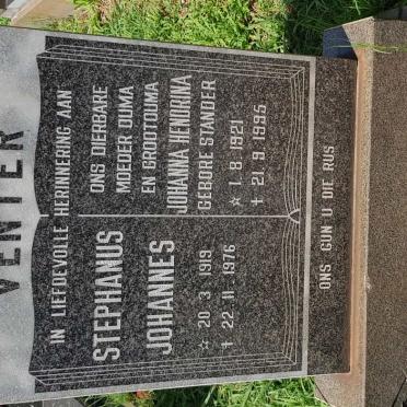 VENTER Stephanus Johannes 1919-1976 &amp; Johanna Hendrina STANDER 1921-1995