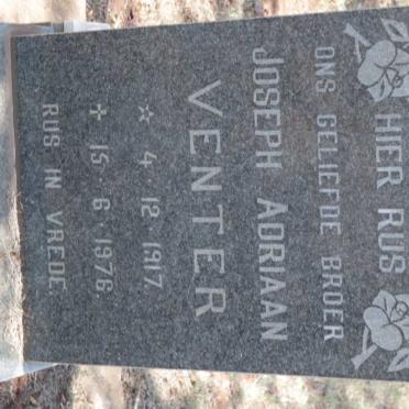 VENTER Joseph Adriaan 1917-1976