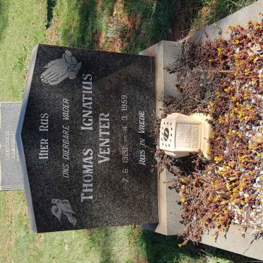 VENTER Thomas Ignatius 1920-1959
