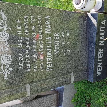VENTER Petronella Maria 1939-1981