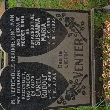 VENTER Carel Rudolf 1909-1980 &amp; Susanna Maria 1909-1995
