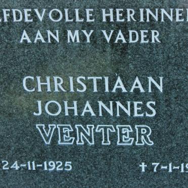 VENTER Christiaan Johannes 1925-1984