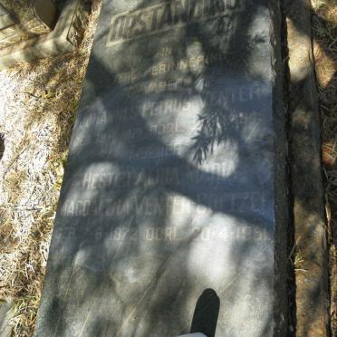 VENTER Johannes Petrus 1871-1945 &amp; Hester Alida Maria Magdalena COETZEE 1872-1951