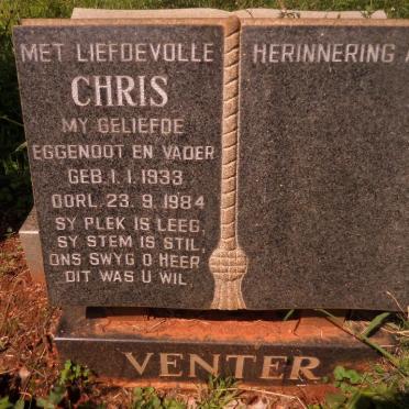 VENTER Chris 1933-1984