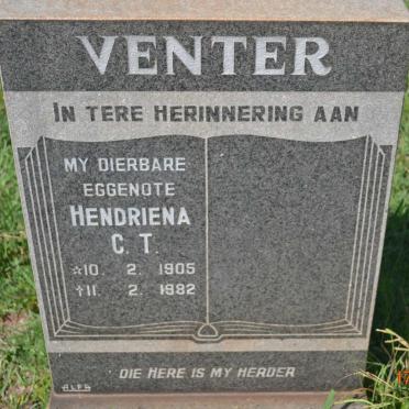 VENTER Hendriena C.T. 1905-1982
