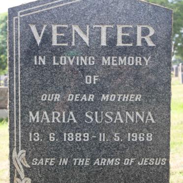 VENTER Maria Susanna 1889-1968