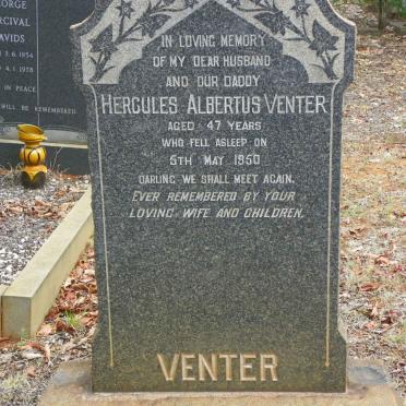 VENTER Hercules Albertus -1950