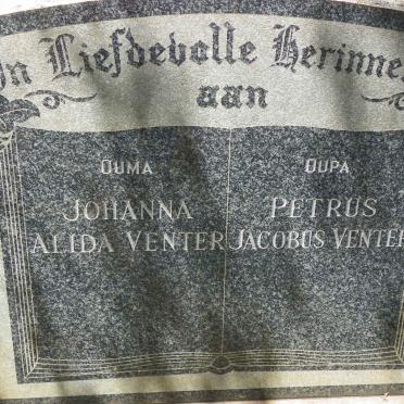 VENTER Petrus Jacobus &amp; Johanna Alida