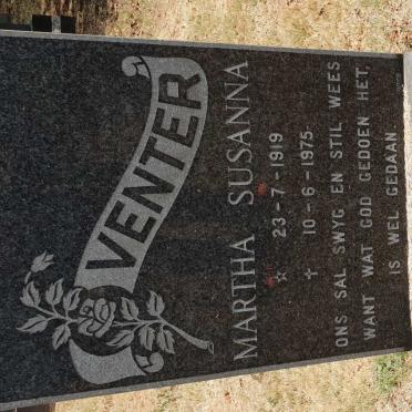 VENTER Martha Susanna 1919-1975
