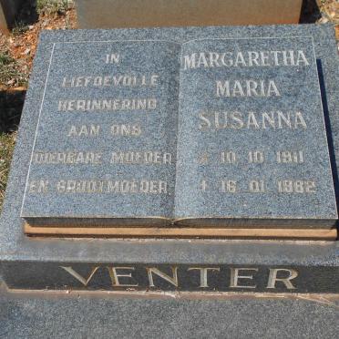 VENTER Margaretha Maria Susanna 1911-1982