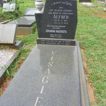 VISAGIE Alfred 1918-1976 &amp; Johanna Magrieta 1919-2005