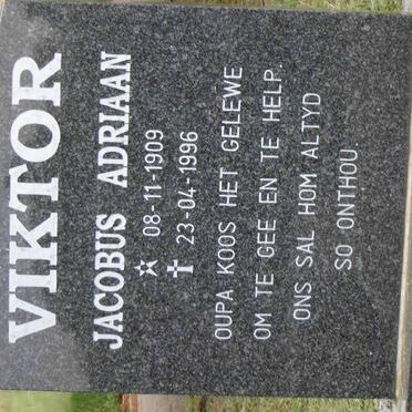 VIKTOR Jacobus Adriaan 1909-1996