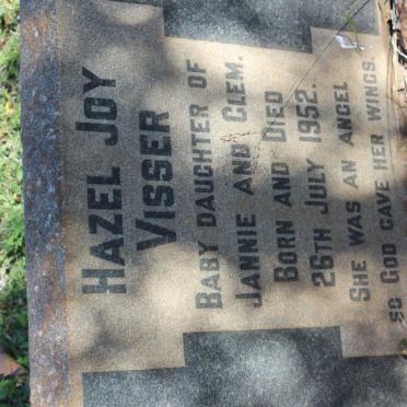 VISSER Hazel Joy 1952-1952