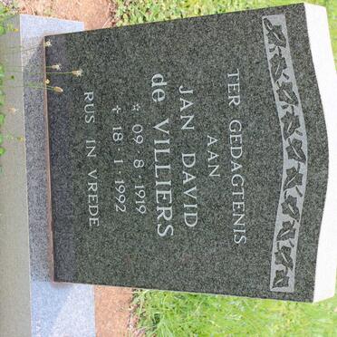 VILLIERS Jan David, de 1919-1992