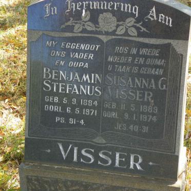 VISSER Benjamin Stefanus 1884-1971 &amp; Susanna G. 1889-1974