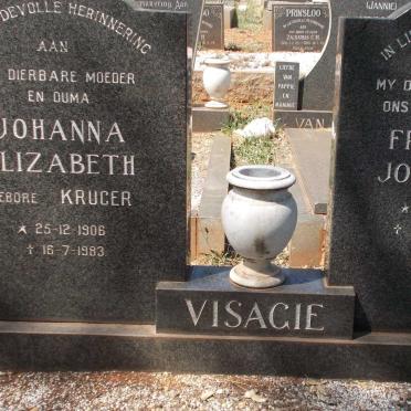 VISAGIE Frederik Johannes 1904-1976 &amp; Johanna Elizabeth KRUGER 1906-1983
