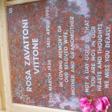 VITTONE Rosa Zavattoni 1936-1998