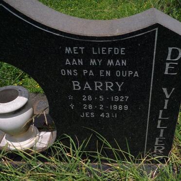 VILLIERS Barry, de 1927-1989