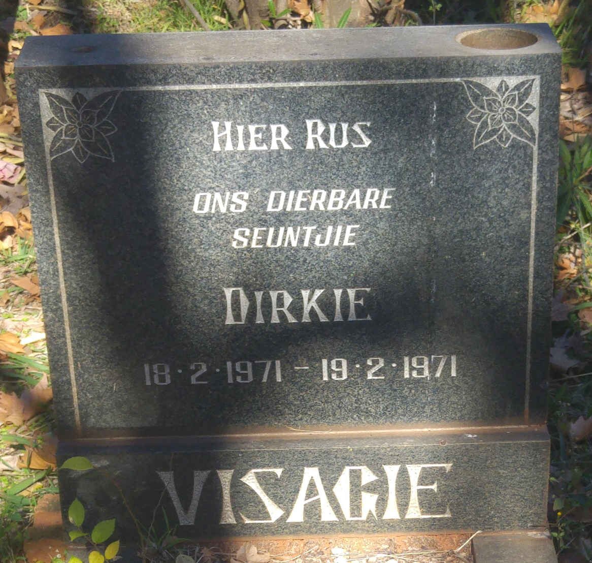 VISAGIE Dirkie 1971-1971