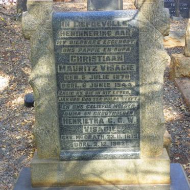 VISAGIE Christiaan Mauritz 1879-1944 &amp; Henrietha C.C.W. McGRATH 1879-1962