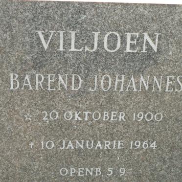 VILJOEN Barend Johannes 1900-1964