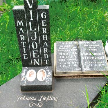 VILJOEN Gerhardus Stephanus 1943-2014 &amp; Martha Helena KRUGER 1944-1991