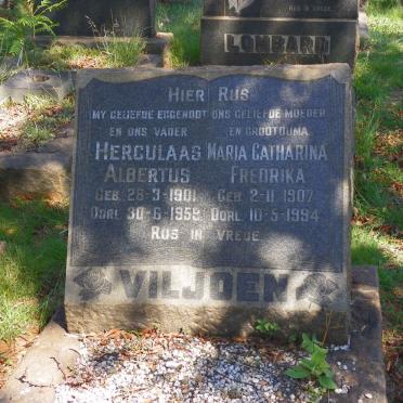 VILJOEN Herculaas Albertus 1901-1959 &amp; Maria Catharina Fredrika 1907-1994