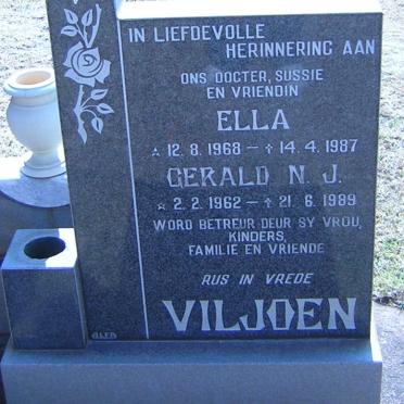VILJOEN Gerald N.J. 1962-1989 :: VILJOEN Ella 1968-1987