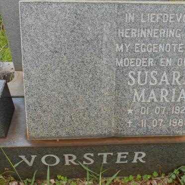 VORSTER Susara Maria 1928-1989
