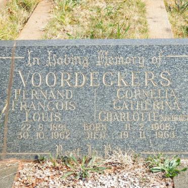 VOORDECKERS Fernand Francois Louis 1891-1962 &amp; Cornelia Catherina Charlotte DAMSTRA 1908-1963
