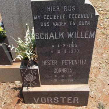 VORSTER Schalk Willem 1915-1973 &amp; Hester Petronella Cornelia 1917-2014
