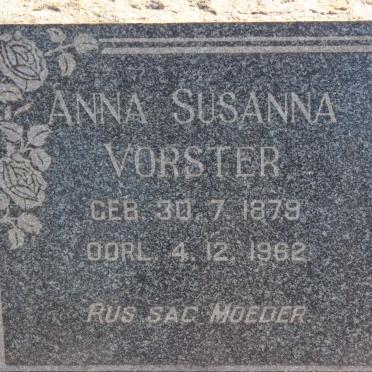 VORSTER Anna Susanna 1879-1962