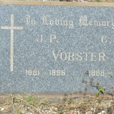 VORSTER J.P. 1881-1956 &amp; C.E. 1888-1966