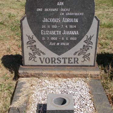 VORSTER Jacobus Adriaan 1901-1954 &amp; Elizabeth Johanna 1908-1982