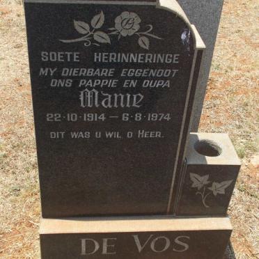 VOS Manie, de 1914-1974