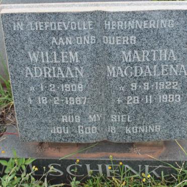 VOLSCHENK Willem Adriaan 1909-1987 &amp; Martha Magdalena 1922-1993