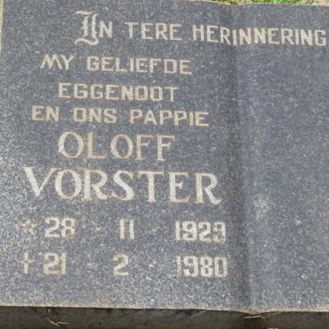 VORSTER Oloff 1929-1980