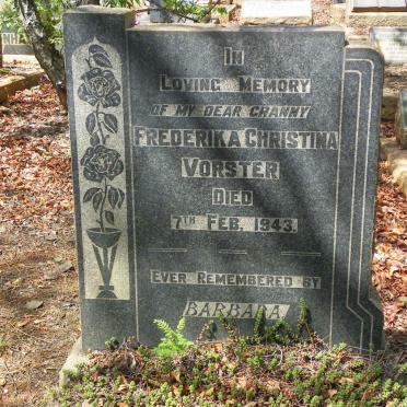 VORSTER Frederika Christina -1943